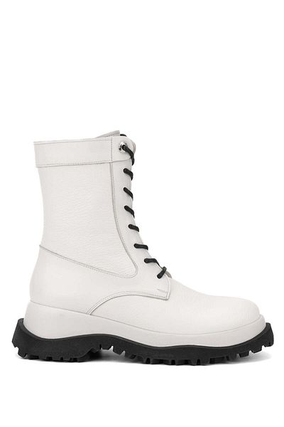 Tamer Tanca Genuine Leather White Broken Casual Boots - Women