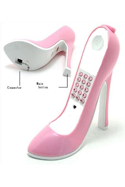 RICHIE Pembe ayakkabı şeklinde telefon dekoratif hediyelik ürün ayakkabı tele...