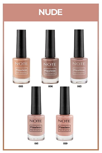 NOTE Nail Flawless 5'li Nude Oje Seti