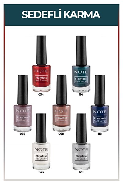 NOTE Nail Flawless 7'li Sedefli Karma Oje Seti