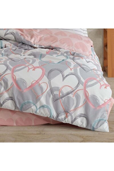 Hobby Set de lenjerie de pat pentru o persoană din Poplin Studio Diana Gri