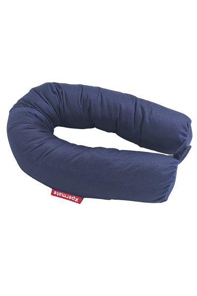 XPERMATE وسادة سفر بسحاب باللون الأزرق الداكن - فيلكرو، وسادة رقبة 110 سم