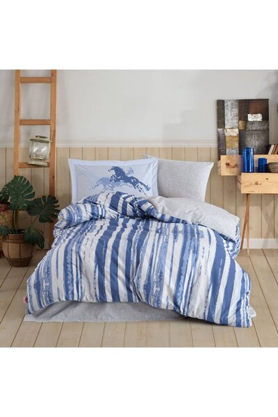 Hobby Poplin Studio Cascade Blue Single Duvet Cover Set