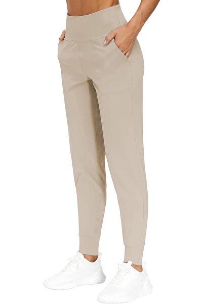 GENIUS STORE Kadın Yüksek Bel Yoga Koşu Egzersiz Joggers Hafif Eşofman Altı JOGER-EŞOFMAN