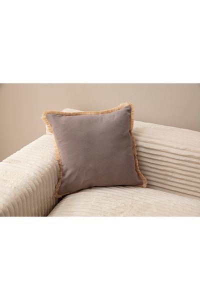 Ottoson COLECȚIA EVOTTO HOME - Manecă cu franjuri gri de o singură culoare 43x43