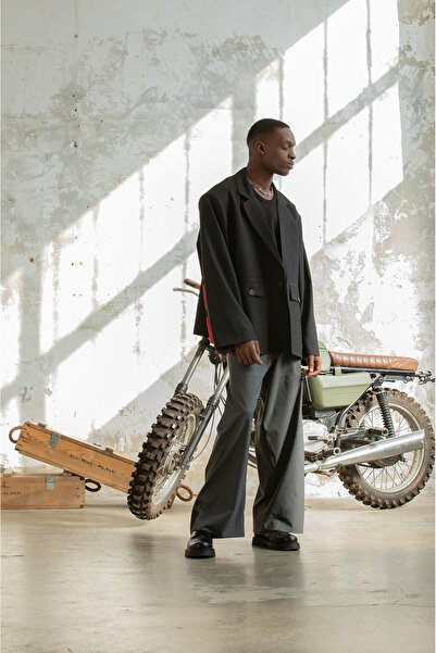 LoFiBuy İkizler Punch Detaylı Unisex Oversize Takım