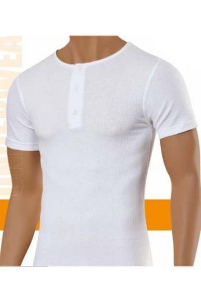 Şahin Ανδρικό εσώρουχο 6 τεμαχίων Lycra Camisole με κουμπιά Body 10069