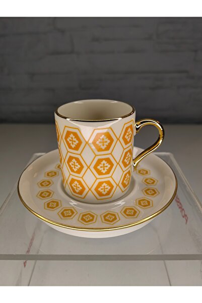 ALANYA HOME DECOR LUXURIOUS GOLD COFFEE CUP SET 12 PRC FOR 6 PERSONS LÜKS KAH...