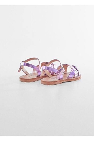MANGO Baby Metallic Strappy Sandals