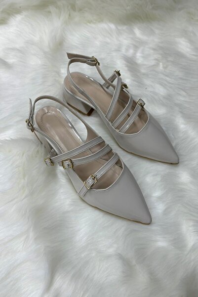 Nstil Жіночі щоденні шкіряні туфлі з гострим носком, регульованим ремінцем і ...