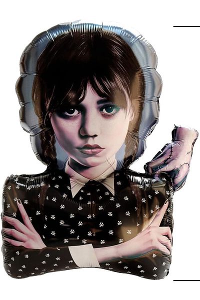 Parti Station 11 Years Old Wednesday Addams Black Purple Birthday Party Balloon Set