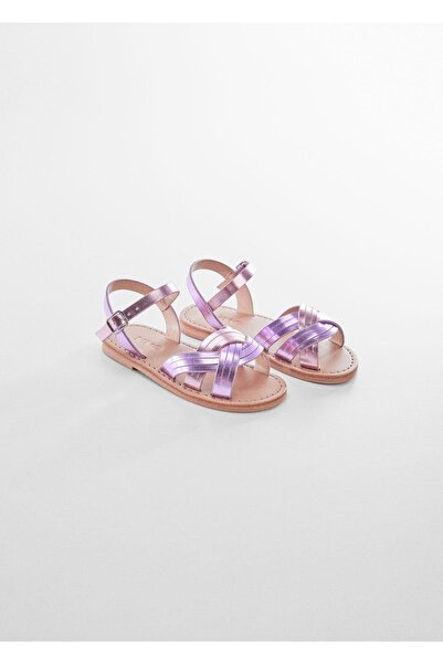 MANGO Baby Metallic Strappy Sandals