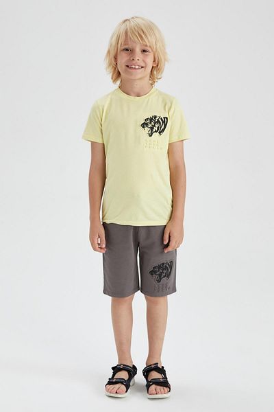DeFacto Boy's Crew Neck Short Sleeve T-Shirt