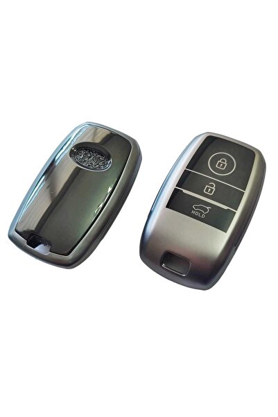 AYCANSTORE Carcasa Tpu pentru telecomandă KIA 3 BUTON (gri antracit metalic)