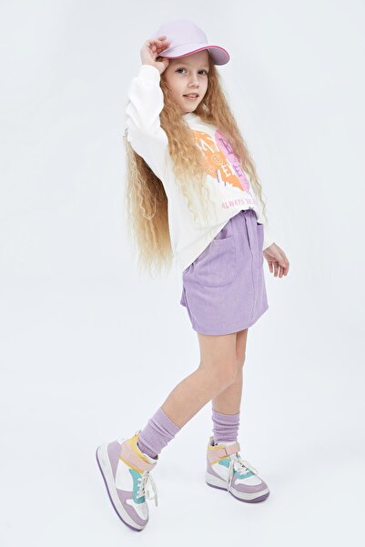 DeFacto Girl's Paperbag Velvet Skirt