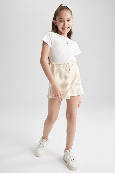 DeFacto Girl's Coool Rib Shorts Y9165a622hs