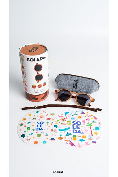 SOLEDA 3-6 Years Old Children's Sunglasses Caramel