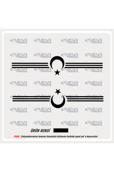 EYBA STİCKER Traktör Yan Kapı Bayrak Sticker Yapışkanlı Motor Tümosan Başak C...