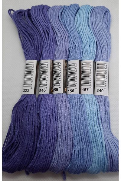 ALMİŞ 6 bucăți Muline Cruce 8 metri 6 straturi Culoare diferite Broderie în cruce Sfoară rococo 333 340