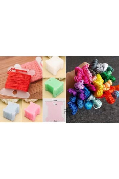 ALMİŞ 25 Cross Stitch Embroidery Thread 25 Thread Wrapping Apparatus