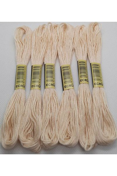 ALMİŞ 6 Pieces Single Color Etamine Cross Stitch Bracelet Brazilian Embroidery Thread-ecru