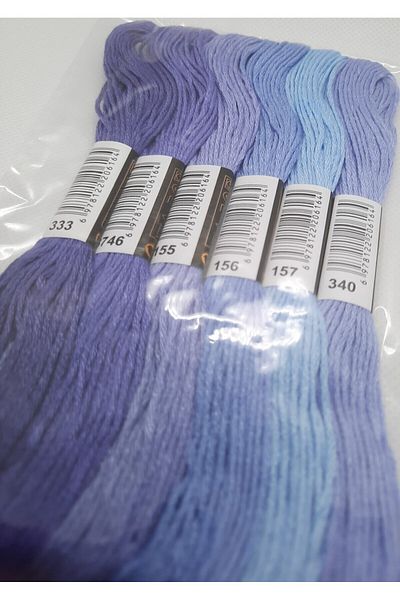 ALMİŞ 6 bucăți Muline Cruce 8 metri 6 straturi Culoare diferite Broderie în cruce Sfoară rococo 333 340