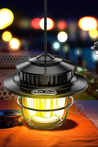 Genel Markalar Retro Romantik Ortam Yaratmak İçin Loş Askılı Fener Kamp Lamba...