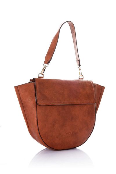 Getcho Lampus Women's Tile Half Moon Model Cross Strap Women's Hand and Shoulder Bag Pu Leather Zipper Design