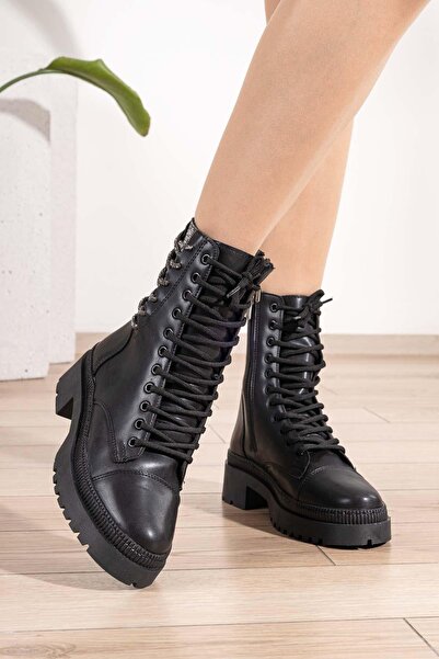 Getcho Nilem Жіночі черевики на товстій підошві, чорні