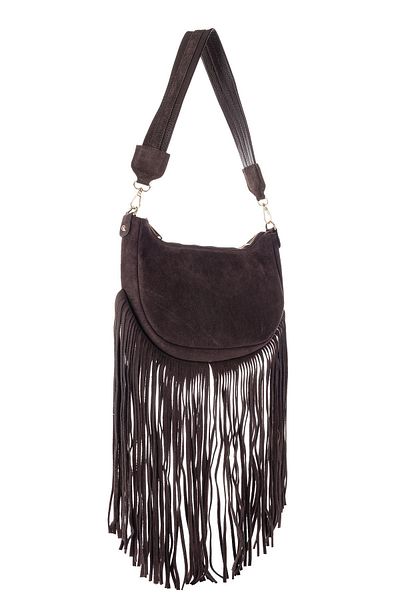 Getcho Burton Women's Genuine Leather Tassel Detailed Shoulder Bag