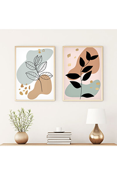 huhuli Set de pictură modernă cu ramă din lemn huhu70