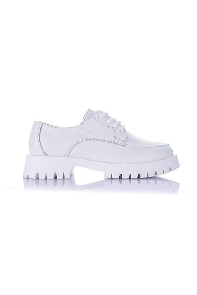 Getcho Pantofi casual albi cu șireturi Donat