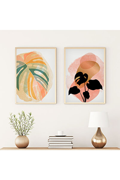 huhuli Set de pictură modernă cu ramă din lemn huhu66