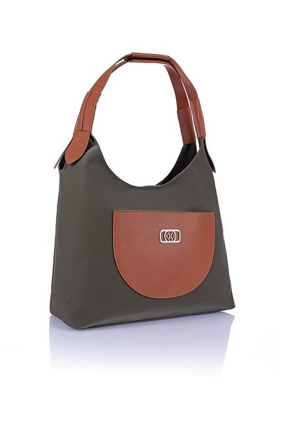 Getcho Herlina Khaki Tan Women's Daily Shoulder Bag Stylish Model Large Volume Useful Zipper Bag