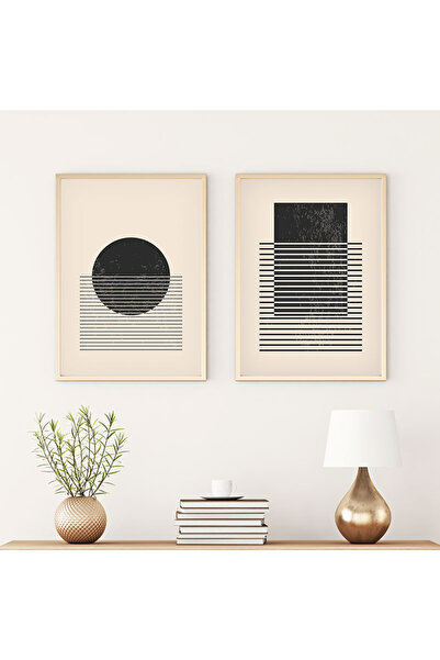 huhuli مجموعة اللوحة الحديثة ذات الإطار الخشبي huhu81