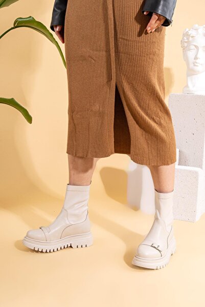 Getcho Venog Жіночі боти з пряжкою, бежеві