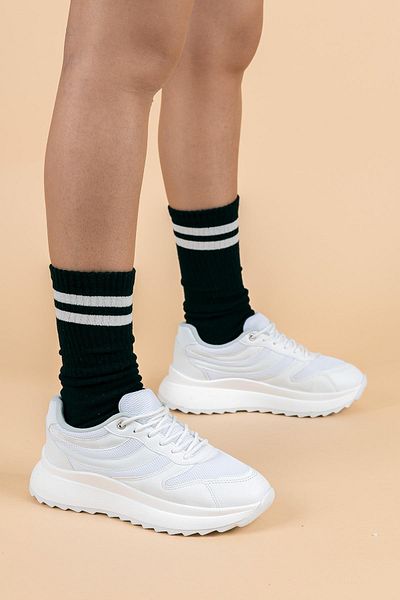 Getcho Pantofi de damă Vishal albi casual