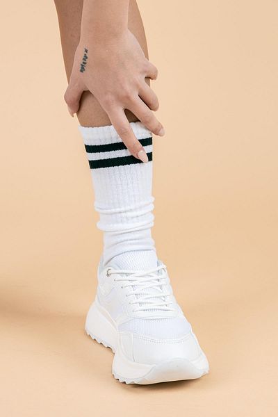 Getcho Pantofi de damă Vishal albi casual