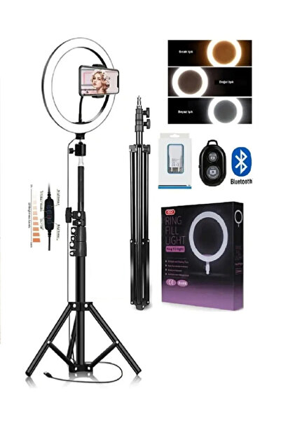 post alley Ring Light Bt Kumandalı Adaptörlü Youtuber Tiktok Çekim Tripod Mak...