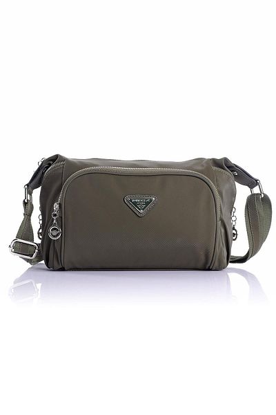 Getcho Erhart Green Women's Crossbody Bag Multi-Eye Zipper Lightweight Structure Stylish Sports Model for Daily Use
