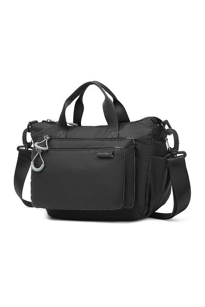 Getcho Sacha Black Waterproof Crossbody and Shoulder Bag Lightweight Fabric Structure Sports Combination Unisex Handbag