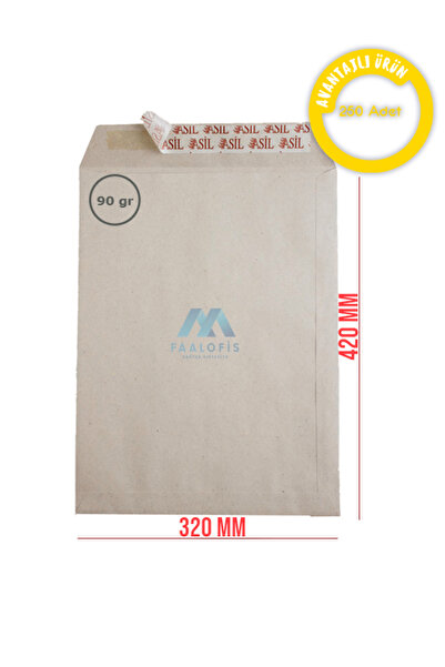 Dağtaş Kırtasiye Asil Doğan Bag Envelope 32x42 İmt.Kraft 90 gr Silicone 250 P...