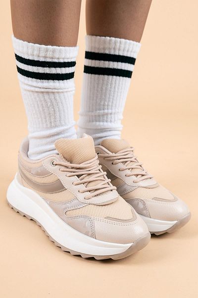 Getcho Γυναικεία Μπεζ Casual Αθλητικά παπούτσια Vishal