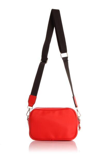 Getcho Carle Women's Red Crossbody Bag – Zippered Compartment, Adjustable Strap, Casual Stylish Satin Shoulder Bag