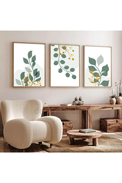 Dekorsiahome Set de pictură cu rame din lemn GreenLife3