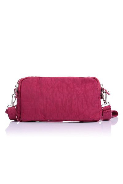 Getcho Geantă de damă Moby Claret Red, cu mai multe compartimente, impermeabilă, țesătură ușoară, cu fermoar, model colorat zilnic