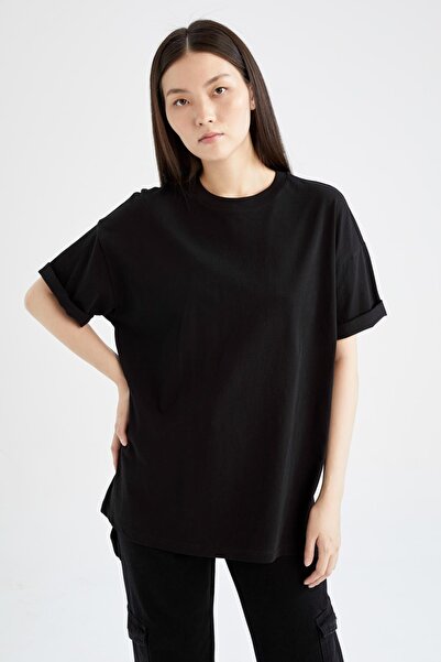 DeFacto Oversize Fit Crew Neck Κοντό μανίκι 100% βαμβακερό T-shirt V4136az23sp