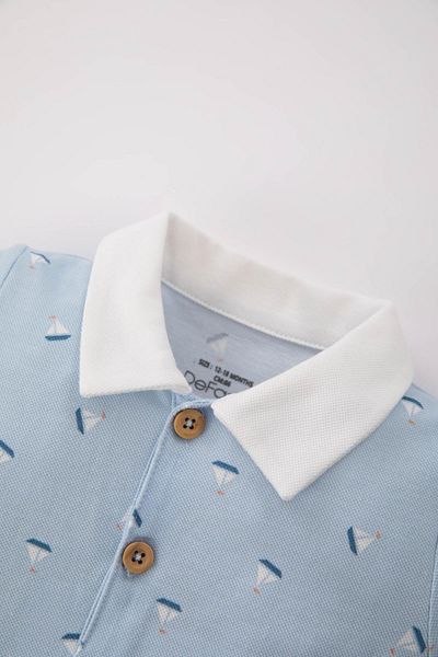 DeFacto Sea Printed Pique Jumpsuit for Baby Boy - Z2336a223sm