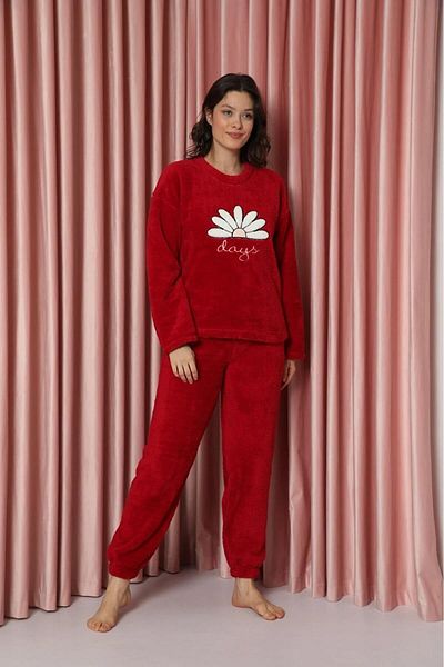 CALİA Set de pijamale Velsoft pentru damă, cu decolteu în formă de prosop, iarnă