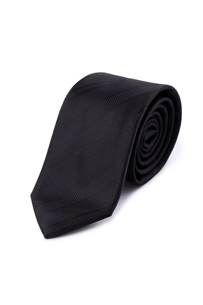 Hatemoğlu Black Patterned Classic Micro Tie